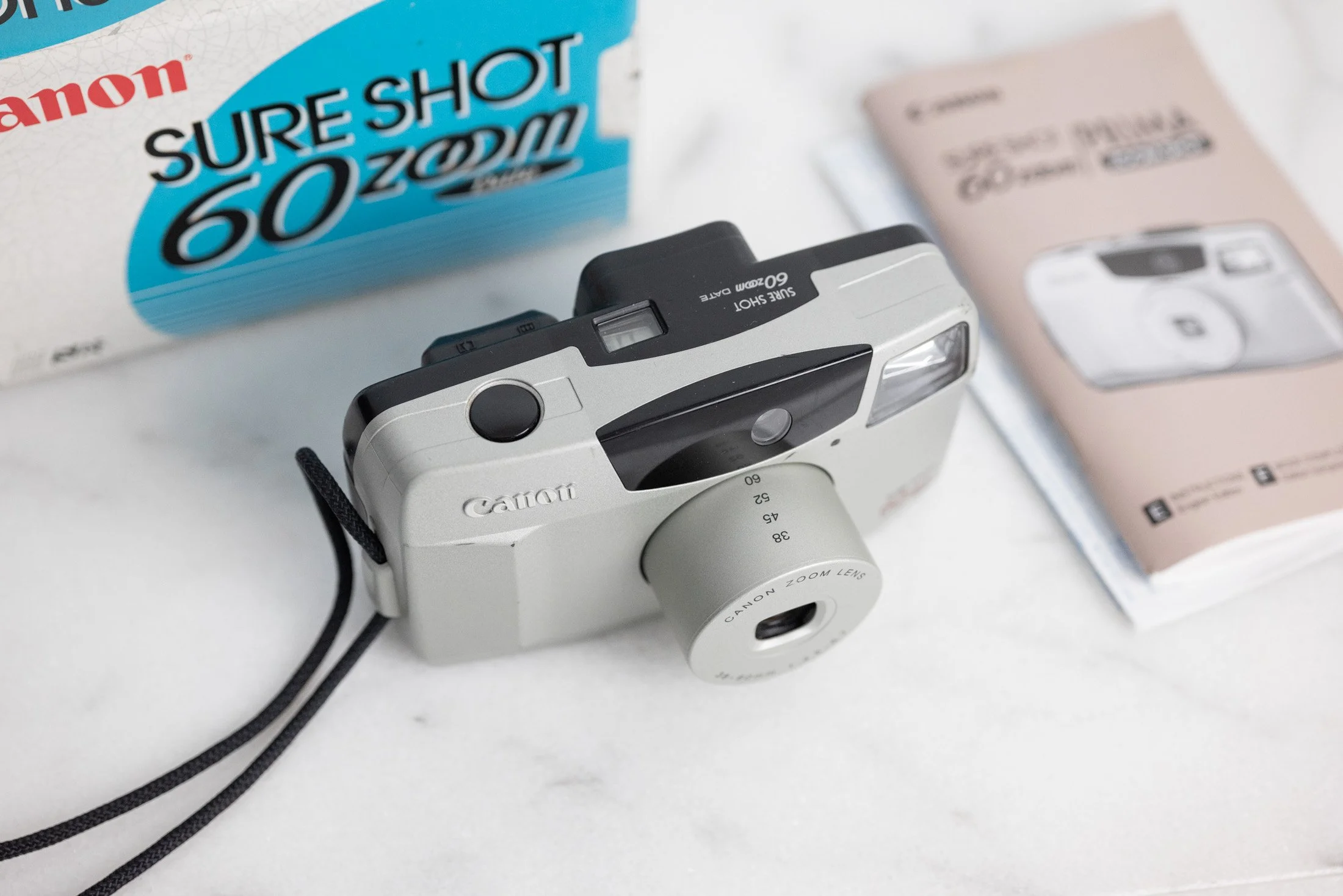 Canon Sure Shot 60 Zoom Point and Shoot 35mm Film Camera with